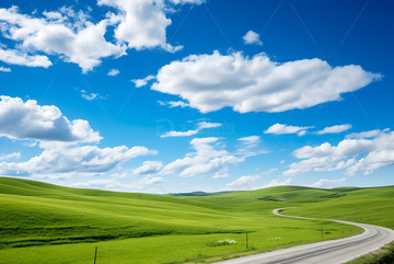 大草原的蜿蜒公路