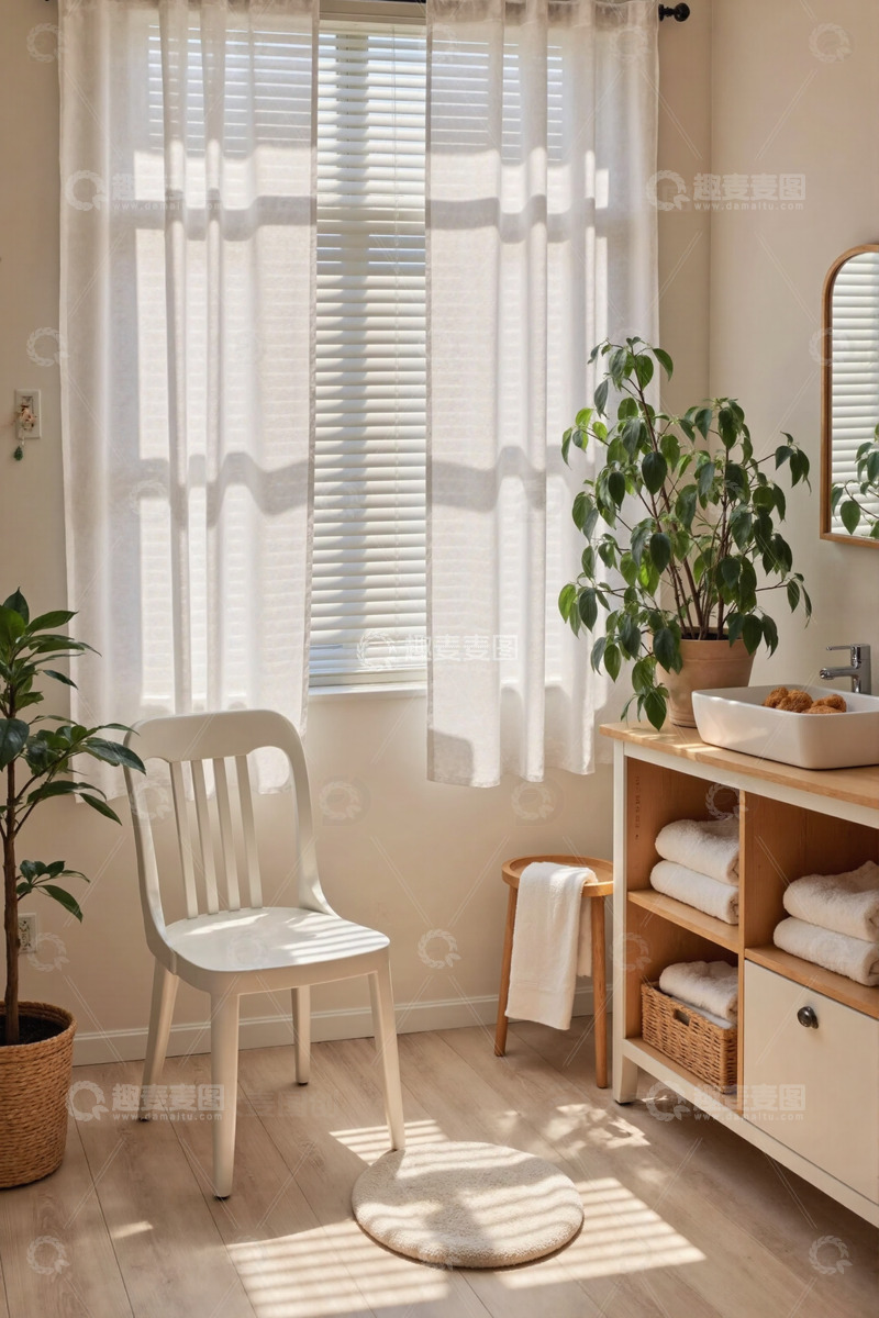 小清新卧室一角室内摄影1