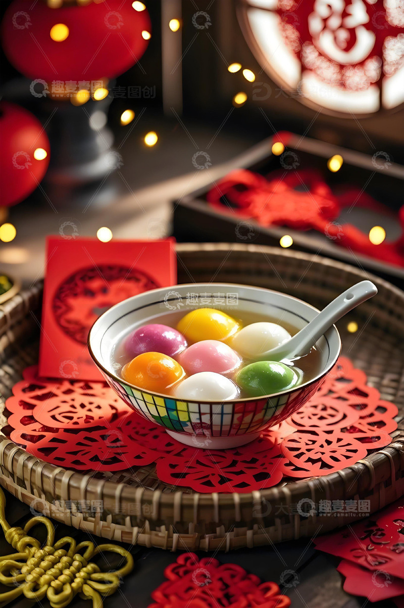 高清大图下载【趣麦麦图】彩色元宵佳节美食摄影图