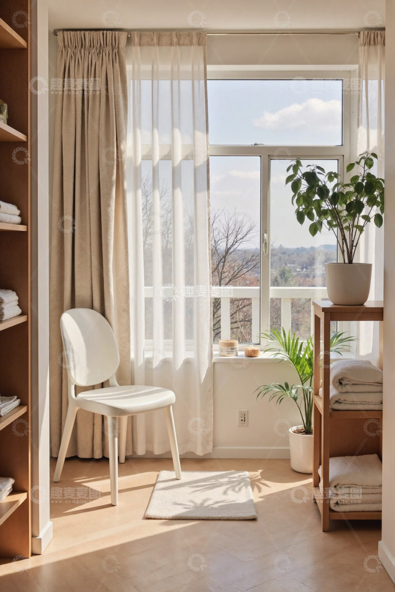 小清新卧室一角室内摄影