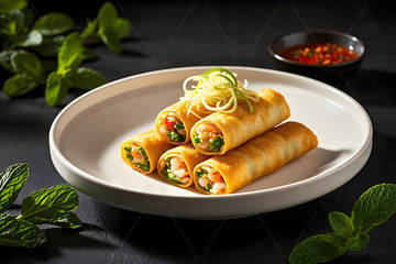 中华美食炸春卷摄影3