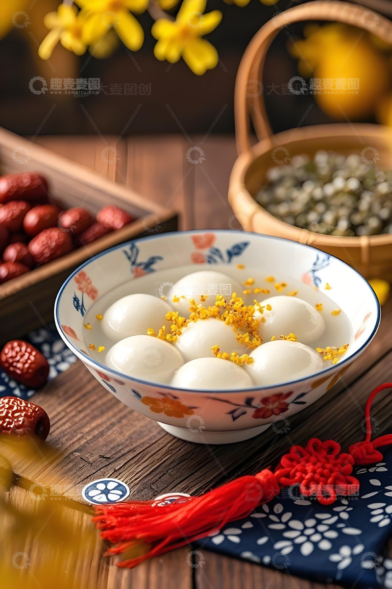 节日美食桂花汤圆摄影3