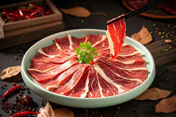 火锅食材之牛肉片