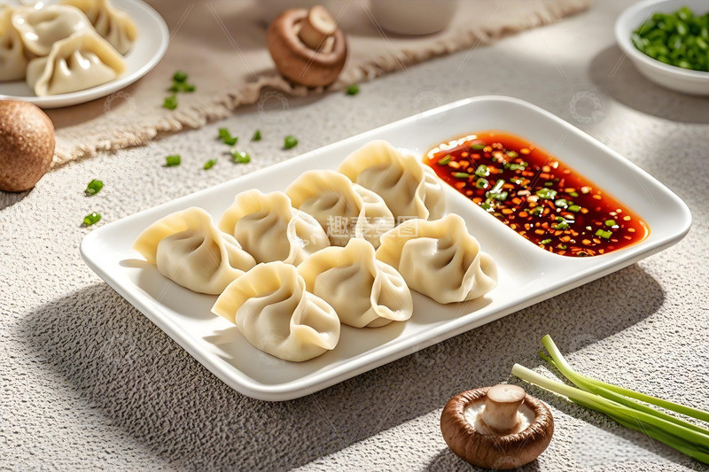 中国传统美食饺子摄影图1
