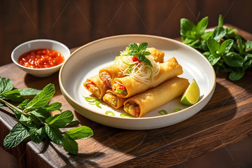 中华美食炸春卷摄影5