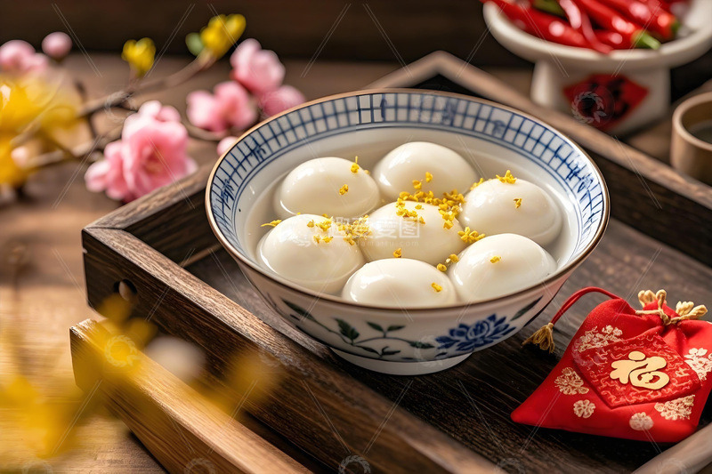 高清大图下载【趣麦麦图】节日美食桂花汤圆摄影4
