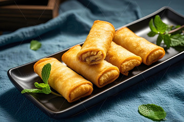 中华美食炸春卷摄影6