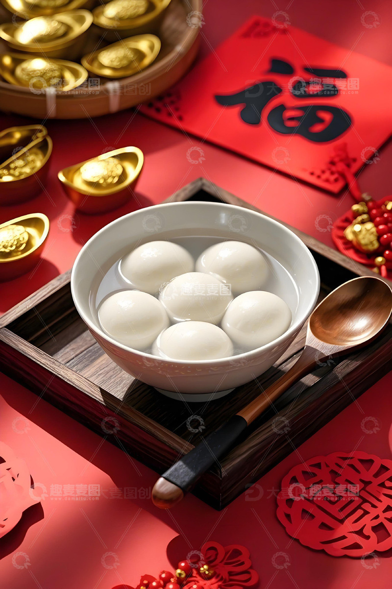 高清大图下载【趣麦麦图】元宵汤圆摄影图6