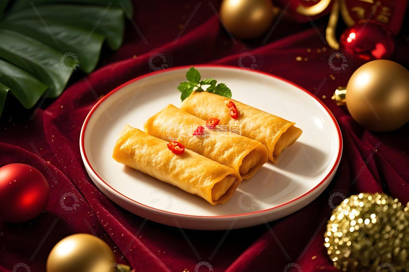 高清大图下载【趣麦麦图】春卷美食摄影图