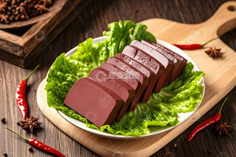 高清大图下载【趣麦麦图】-火锅食材之猪血豆腐