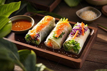 越南春卷摄影图