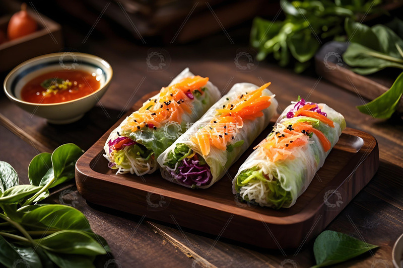 高清大图下载【趣麦麦图】越南春卷摄影图1