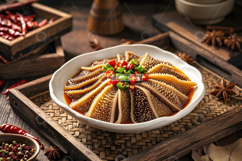 高清大图下载【趣麦麦图】火锅食材之毛肚片