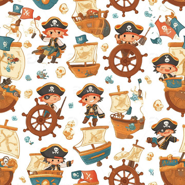 家纺图案设计海盗图案