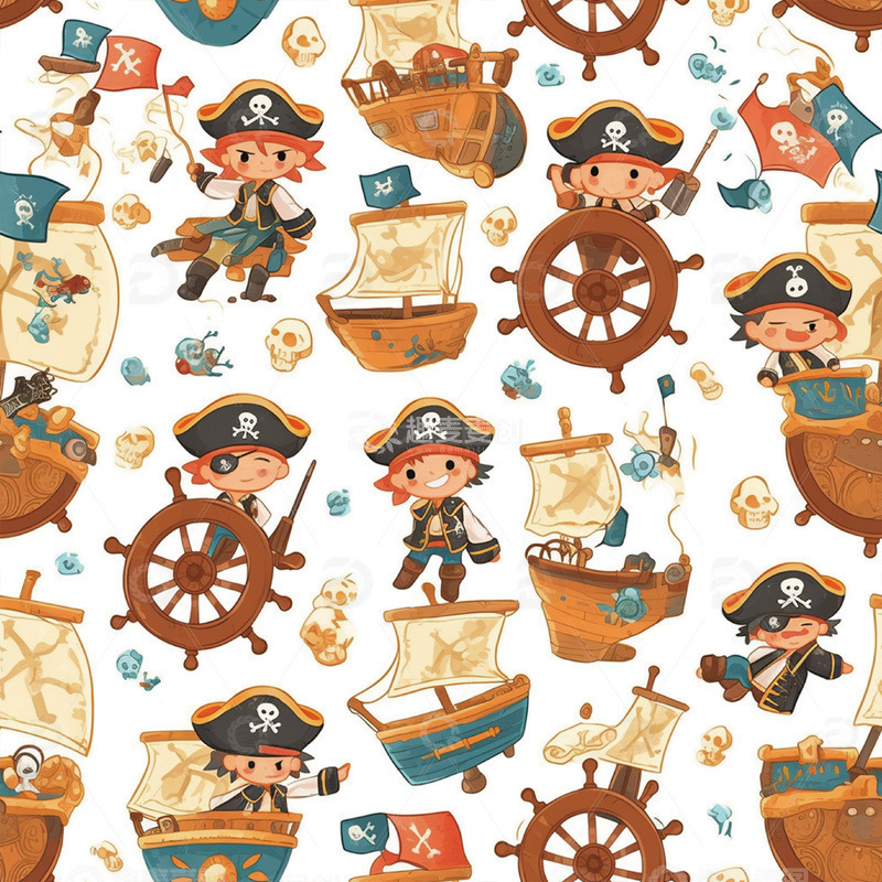 家纺图案设计海盗图案