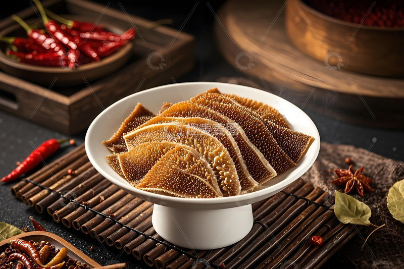 高清大图下载【趣麦麦图】火锅食材之毛肚片1