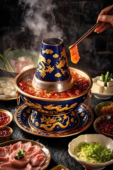 涮火锅场影摄影图