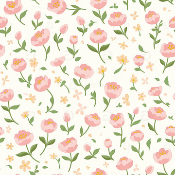 家纺花纹图案粉色花设计图