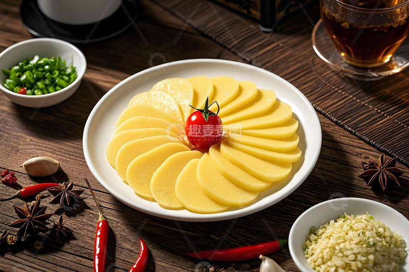 高清大图下载【趣麦麦图】火锅食材之土豆片