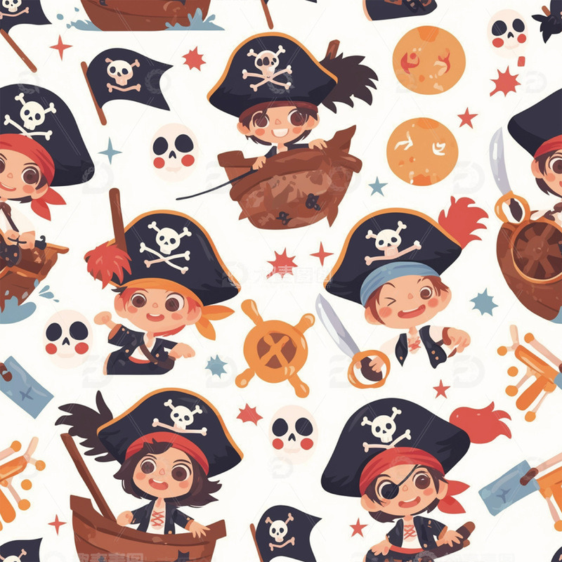 家纺图案设计海盗图案1