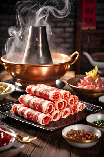 老北京火锅摄影图