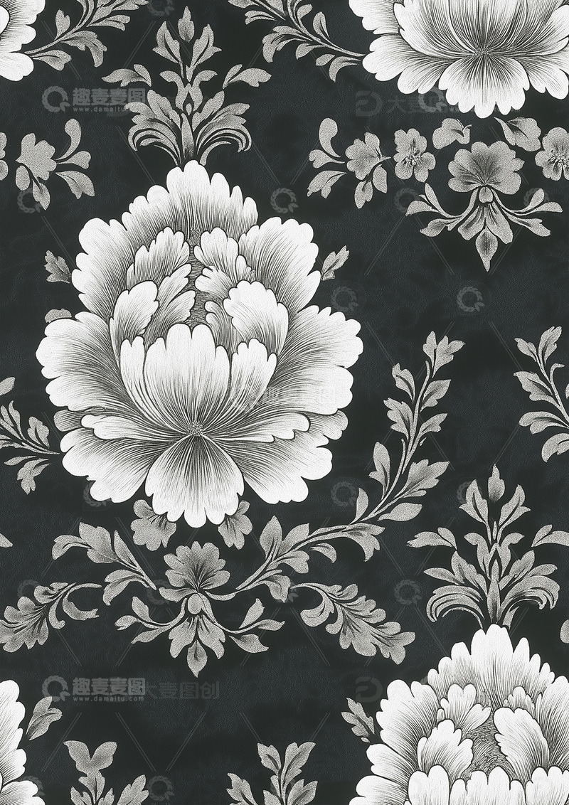 家纺花纹图案底纹设计图