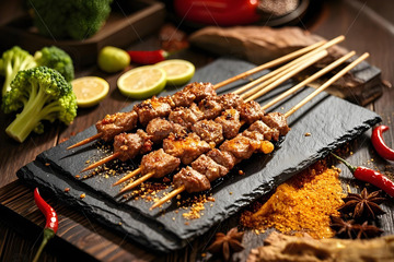 烧烤撸串美食摄影图2