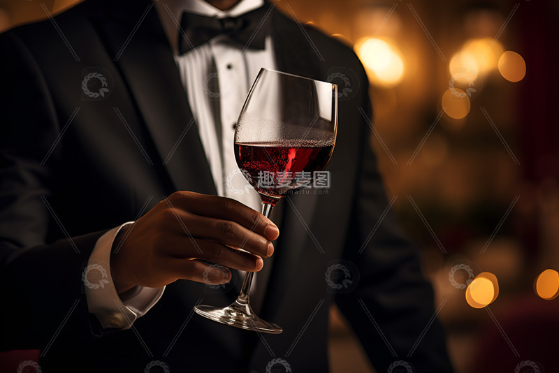 高清大图下载【趣麦麦图】拿着红酒杯的男士