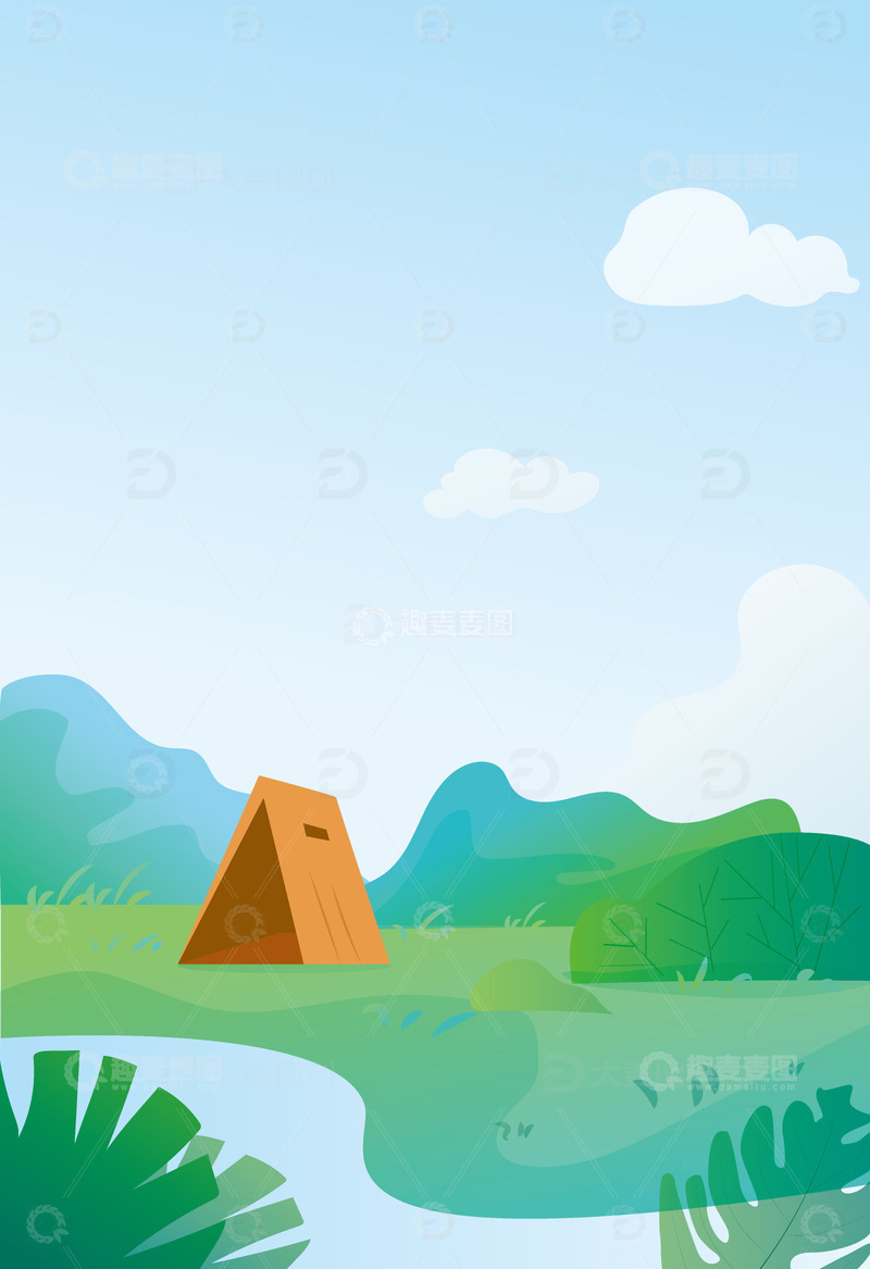 春天踏青立春矢量插画