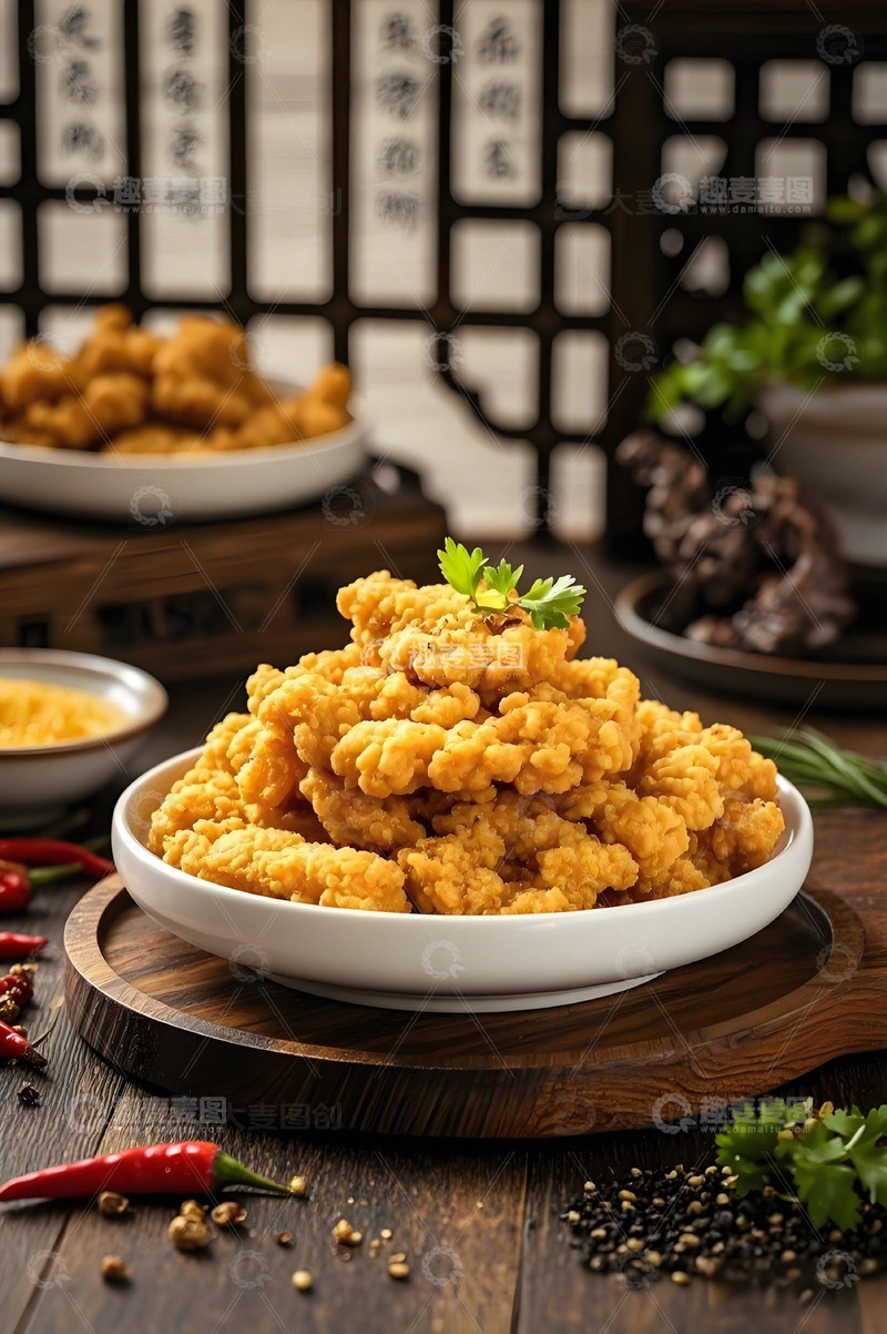 高清大图下载【趣麦麦图】火锅食材之小酥肉1