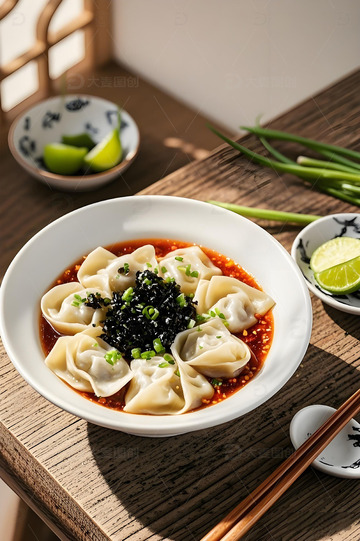 紫菜馄饨静物美食摄影