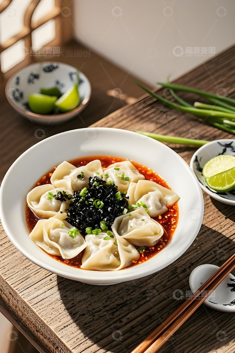 高清大图下载【趣麦麦图】紫菜馄饨静物美食摄影
