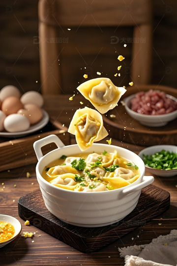 馄饨云吞广告摄影图1