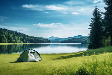 田野里的一顶帐篷