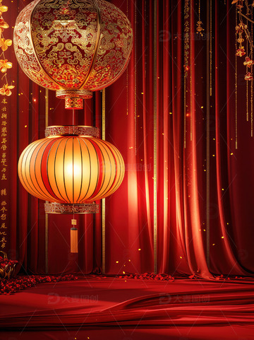 中国风红色喜庆新年背景22