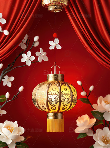 中国风红色喜庆新年背景23