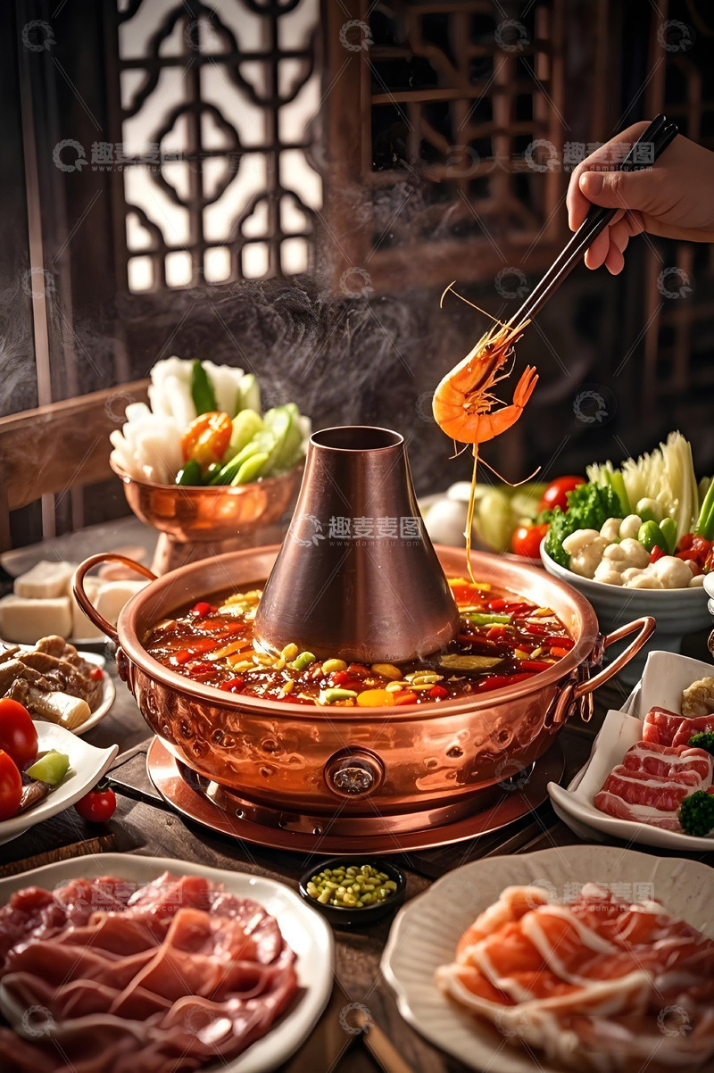 高清大图下载【趣麦麦图】老北京涮火锅场影图