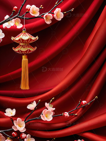 中国风红色喜庆新年背景19