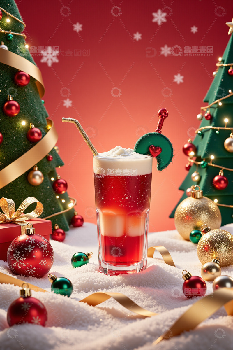 圣诞节奶茶冷饮摄影素材8