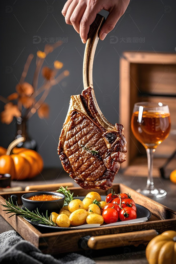 美食摄影之战斧牛排