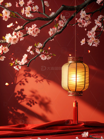 中国风红色喜庆新年背景26