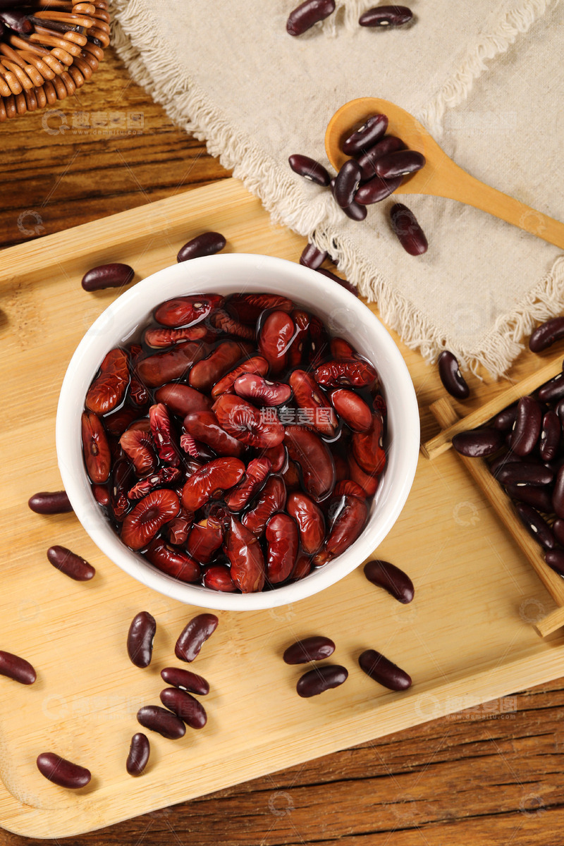 高清大图下载【趣麦麦图】红腰豆干货一盘特写1