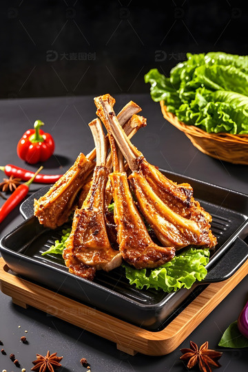 美食摄影之烤羊排1