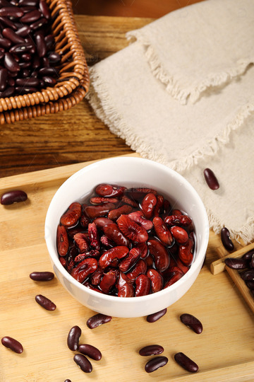 红腰豆干货一盘特写