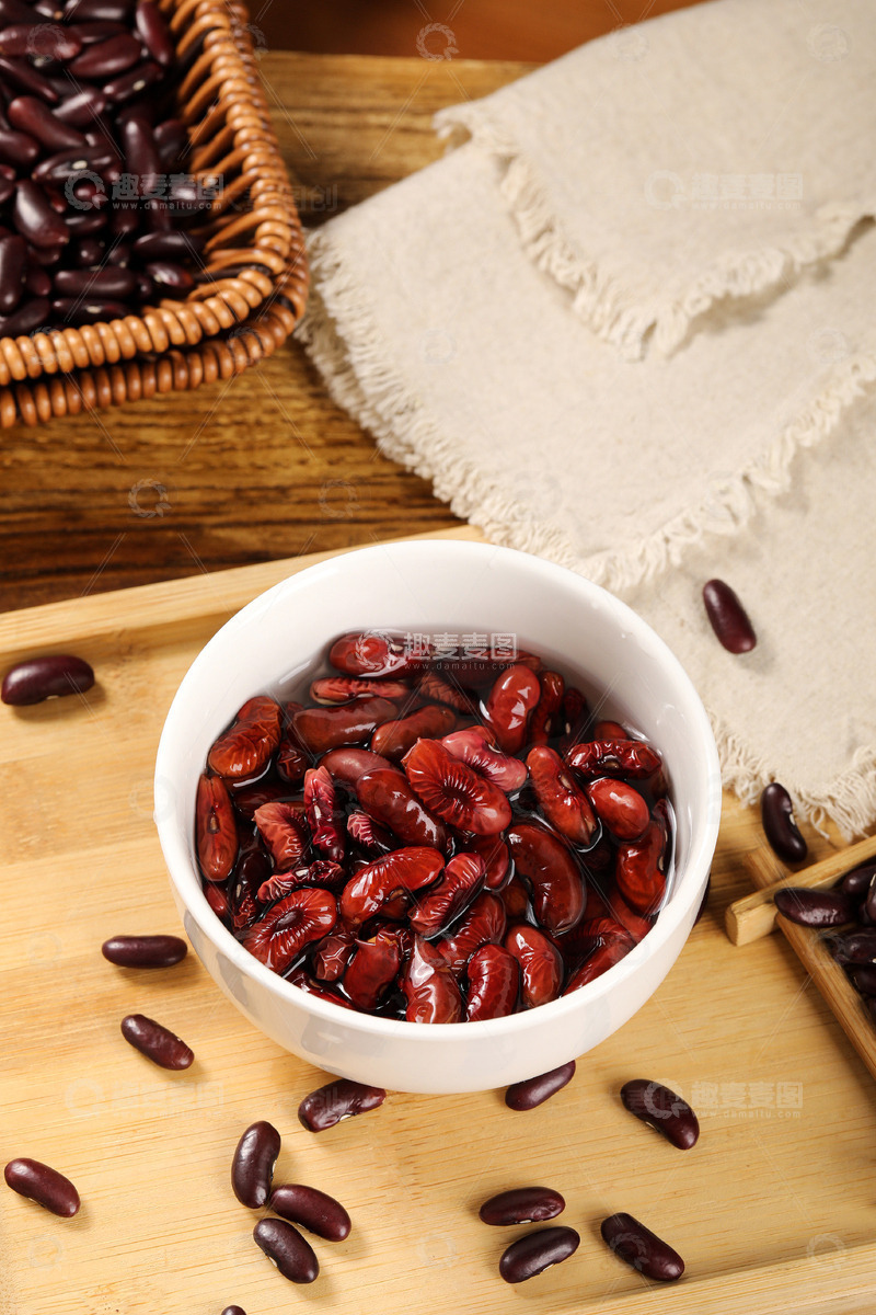 高清大图下载【趣麦麦图】红腰豆干货一盘特写