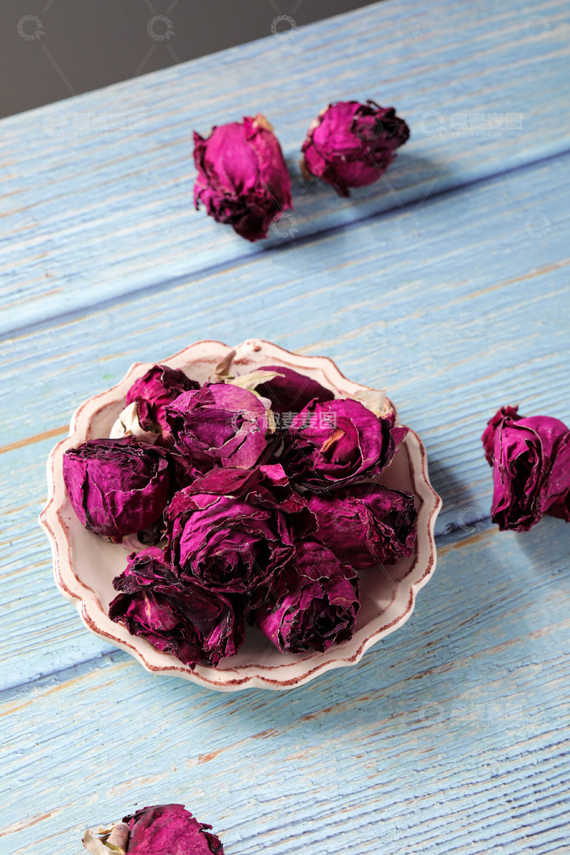 高清大图下载【趣麦麦图】墨红玫瑰花茶