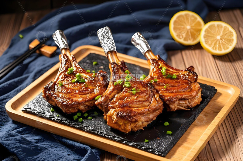 高清大图下载【趣麦麦图】烤羊排摄影图