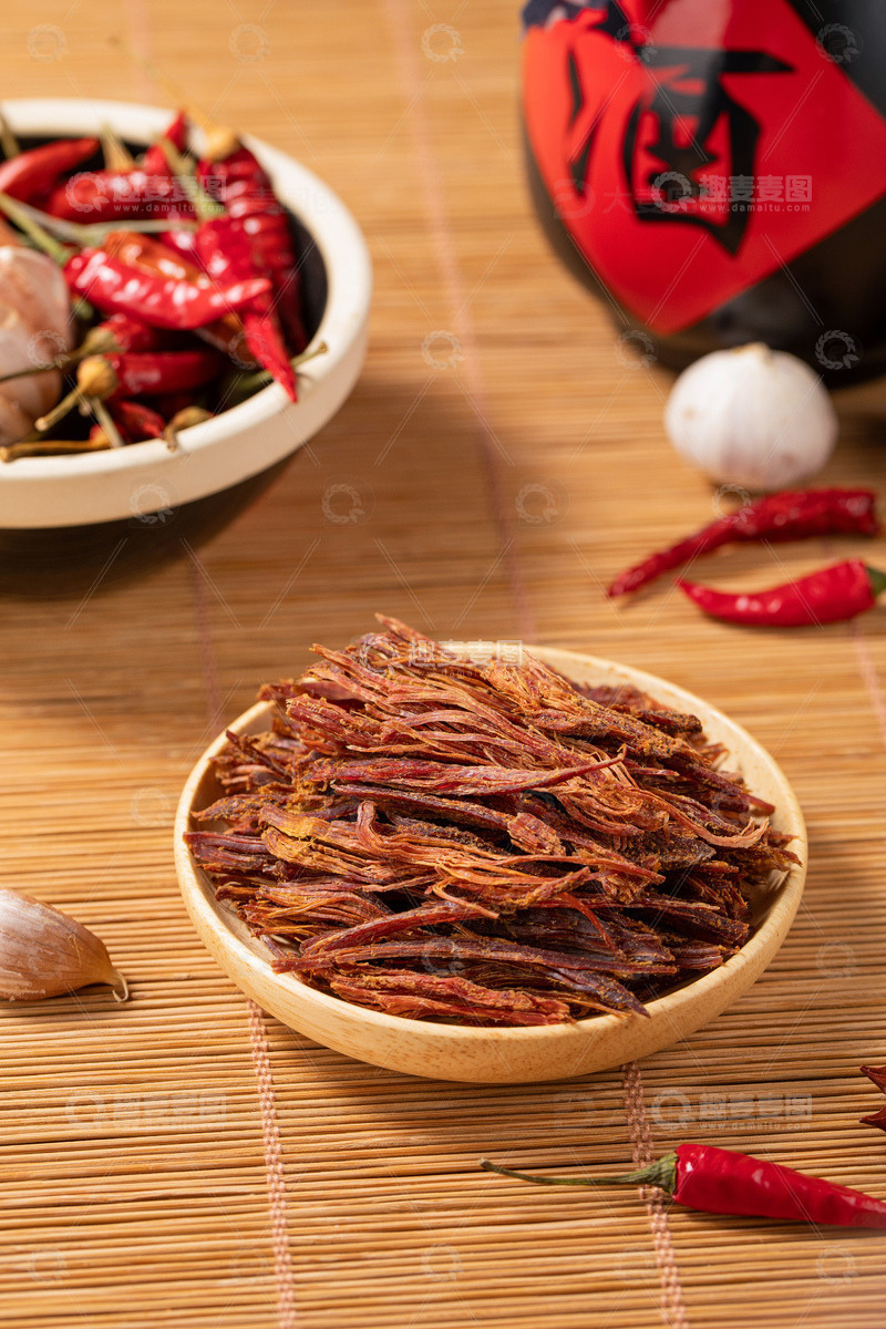 高清大图下载【趣麦麦图】云南德宏手撕火烧干巴牛肉干3