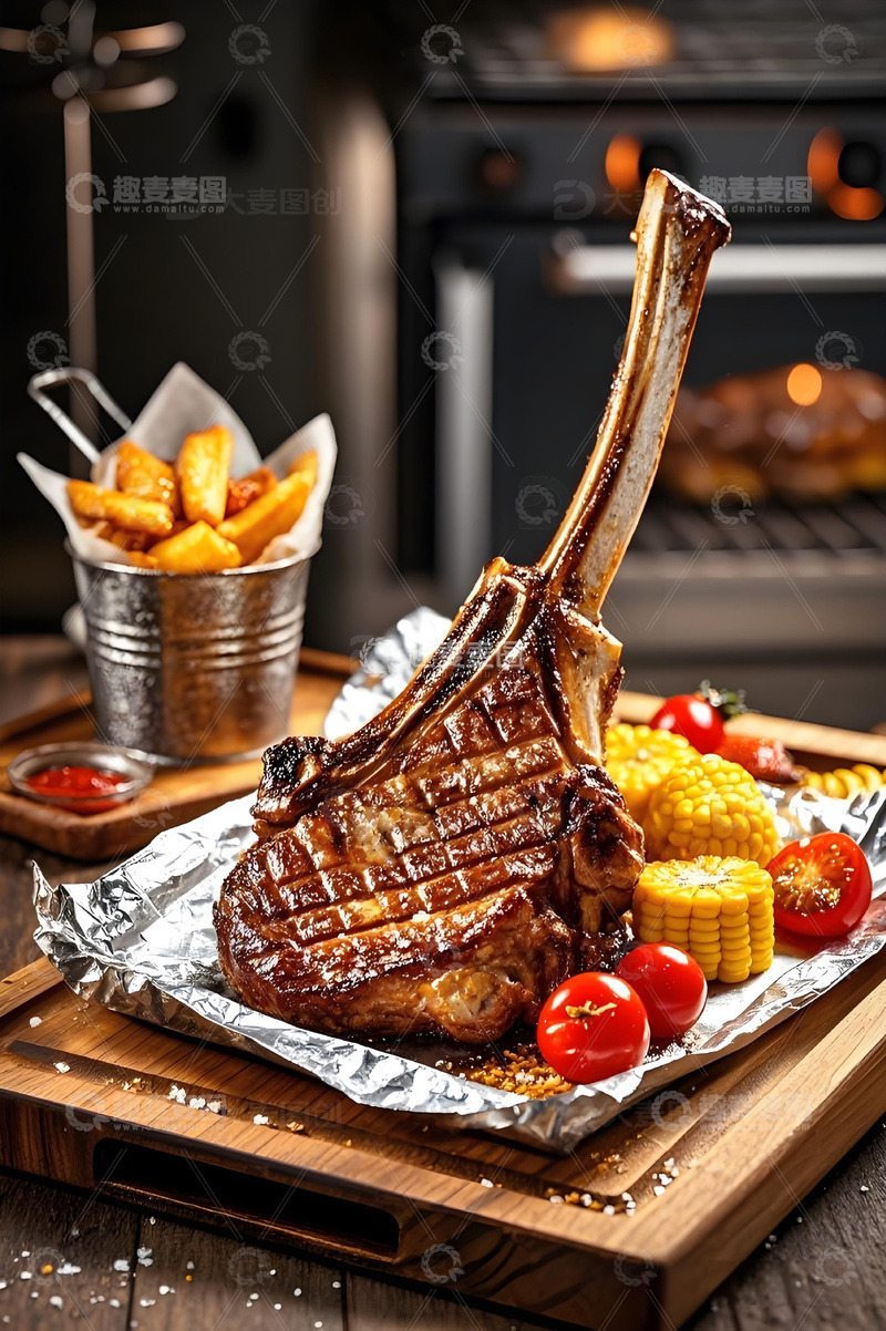 高清大图下载【趣麦麦图】战斧牛排广告美食杂志摄影