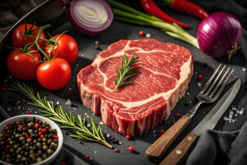 生鲜牛排肉类摄影图1